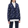 cardigan with logo pattern