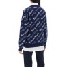 cardigan with logo pattern