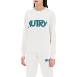 sweatshirt with maxi logo print