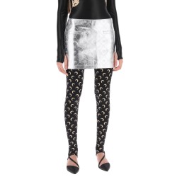 moonogram mini skirt in laminated leather