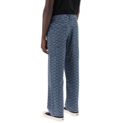 monkey workwear jeans with seigaiha print