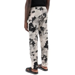 pajama pants in floral silk