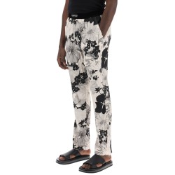 pajama pants in floral silk