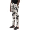 pajama pants in floral silk