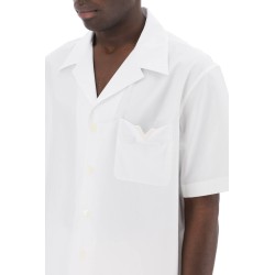 "v detail bowling shirt with v-