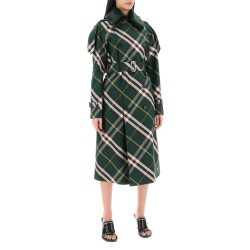 kensington trench coat with check pattern