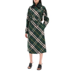 kensington trench coat with check pattern