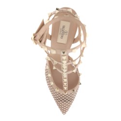 mesh rockstud pumps with crystals