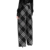 double pleated checkered palazzo pants