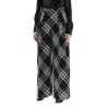 double pleated checkered palazzo pants