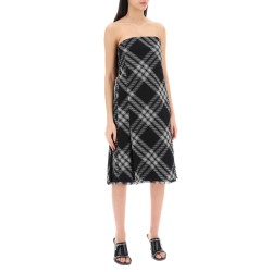 midi dress with check pattern