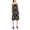 midi dress with check pattern