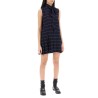 striped mini crepe sablé dress with