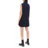 striped mini crepe sablé dress with