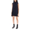 striped mini crepe sablé dress with