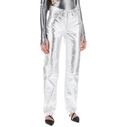 moonogram pants in laminated leather