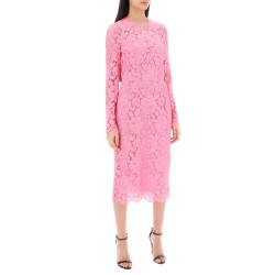 midi dress in floral cordonnet lace