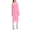 midi dress in floral cordonnet lace