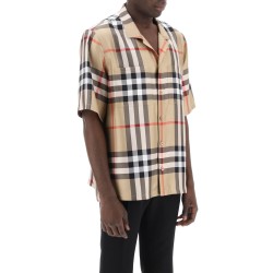 bowling shirt in tartan silk