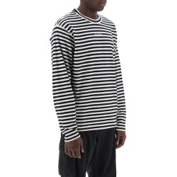 long-sleeved striped t-shirt