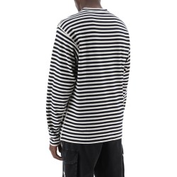 long-sleeved striped t-shirt