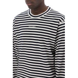 long-sleeved striped t-shirt