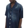 denim chambray bowling shirt