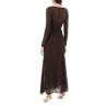 long knitted lurex perforated dress