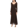 long knitted lurex perforated dress