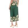 's silk floral wrap skirt