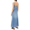 denim maxi dress for women