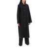 cotton coat with laminated trim details