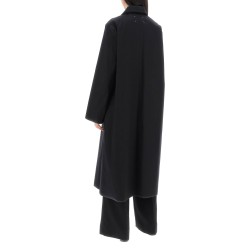 cotton coat with laminated trim details