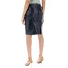 crocodile effect leather skirt