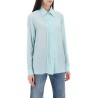 silk shirt with plastron