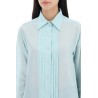 silk shirt with plastron