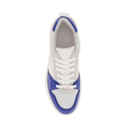 leather and technical fabric sneakers