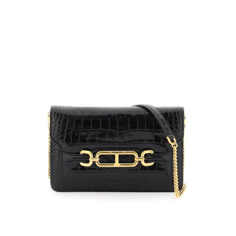 whitney crocodile print shoulder bag.