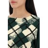 "cropped diamond pattern pullover