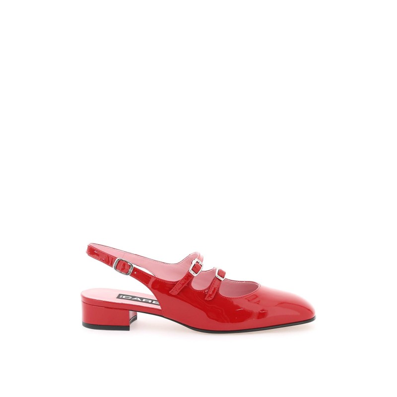 patent leather pêche slingback mary jane