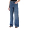 high-waisted cargo style jeans in