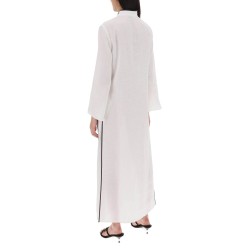 long linen caftan dress