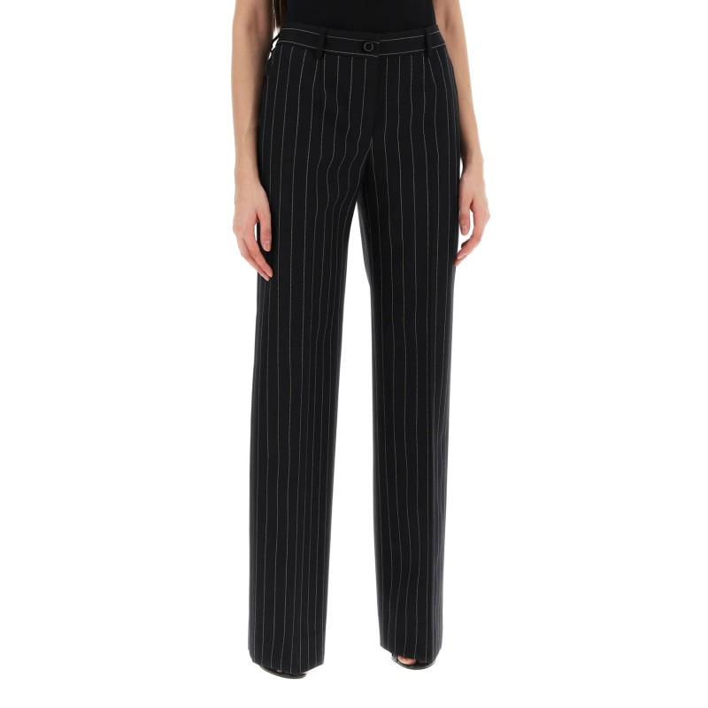 striped flare leg pants