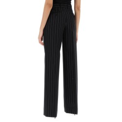 striped flare leg pants