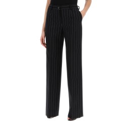 striped flare leg pants