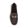 embossed leather loafers with g