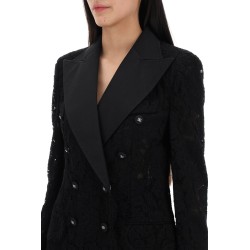 turlington double-breasted lace blazer