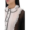 chiffon blouse with plastr