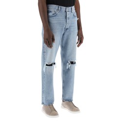 90's destroyed jeans with distressed details