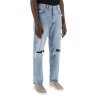 90's destroyed jeans with distressed details